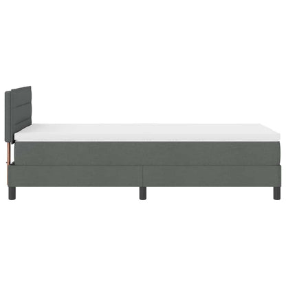 Boxspringbed met matras Donkergrijs 80 x 200 cm Stof