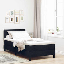 Boxspringbed met matras met hoofdeinde Zwart 80 x 200 cm Stof