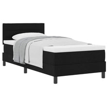 Boxspringbed met matras met hoofdeinde Zwart 80 x 200 cm Stof