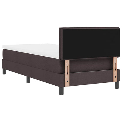 Boxspringbed met matras Donkerbruin 80 x 200 cm Stof