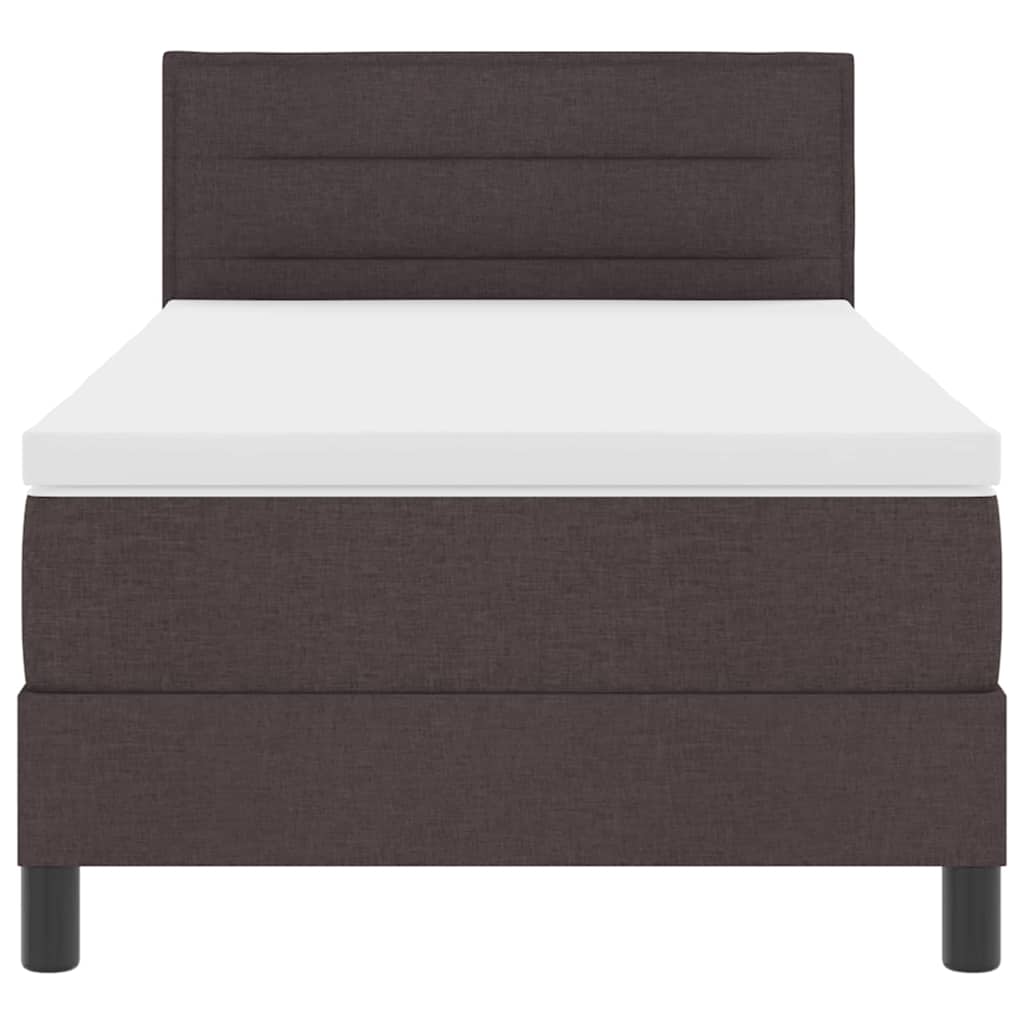 Boxspringbed met matras Donkerbruin 80 x 200 cm Stof