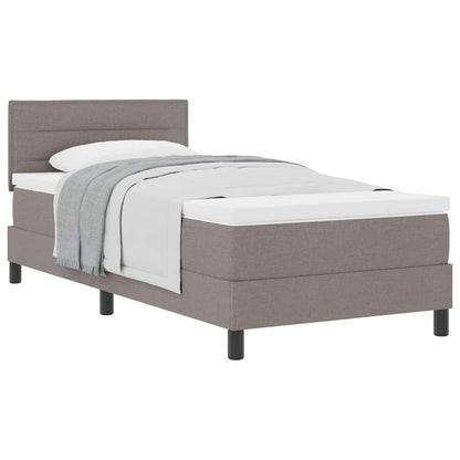 Boxspringbed met matras met hoofdeinde Taupe 90 x 190 cm Stof