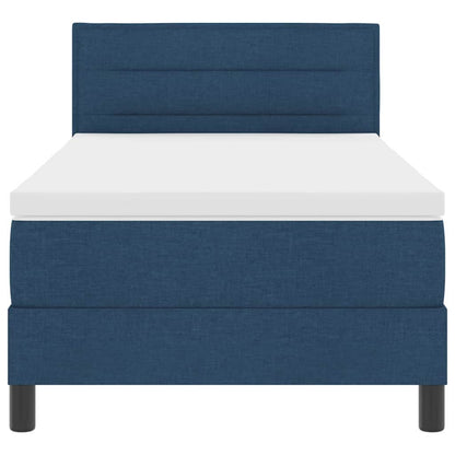 Boxspringbed met matras met hoofdeinde Blauw 90 x 190 cm Stof