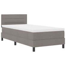 Boxspringbed met matras met hoofdeinde Taupe 90 x 200 cm Stof