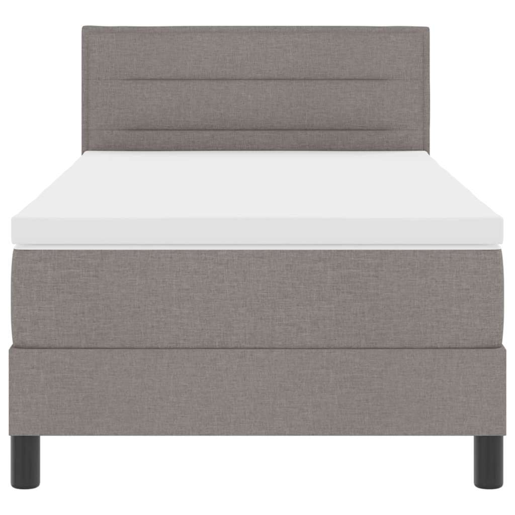 Boxspringbed met matras met hoofdeinde Taupe 90 x 200 cm Stof
