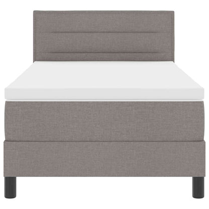 Boxspringbed met matras met hoofdeinde Taupe 90 x 200 cm Stof