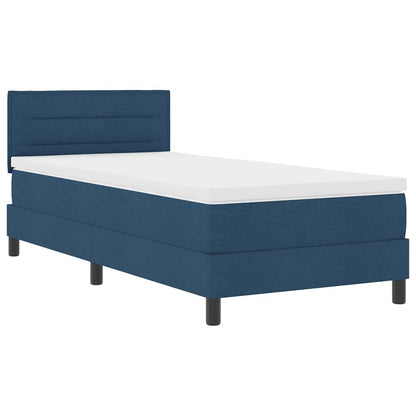 Boxspringbed met matras met hoofdeinde Blauw 90 x 200 cm Stof