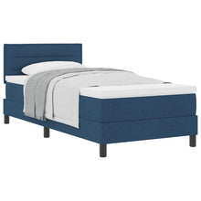 Boxspringbed met matras met hoofdeinde Blauw 100 x 200 cm Stof