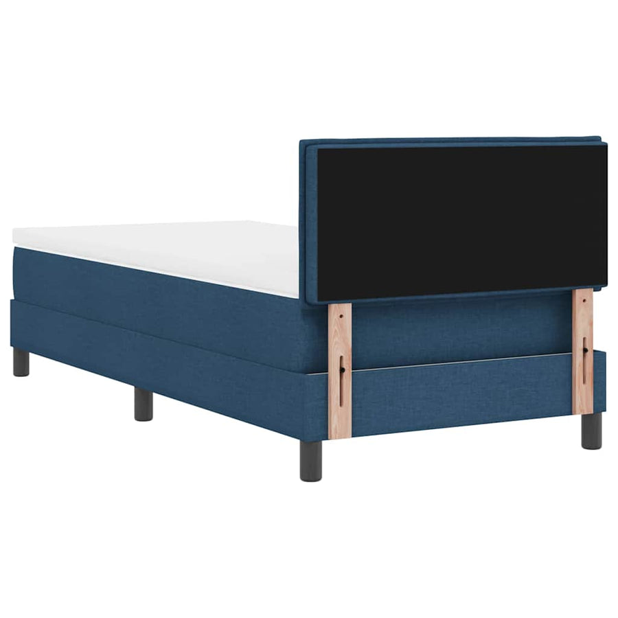 Boxspringbed met matras met hoofdeinde Blauw 100 x 200 cm Stof
