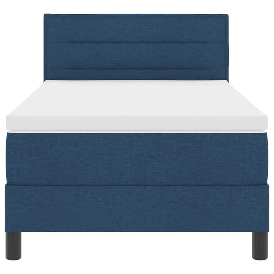 Boxspringbed met matras met hoofdeinde Blauw 100 x 200 cm Stof