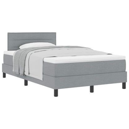 Boxspringbed met matras Lichtgrijs 120 x 190 cm Stof