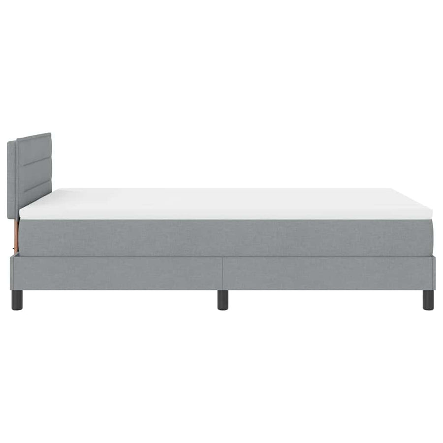Boxspringbed met matras Lichtgrijs 120 x 190 cm Stof