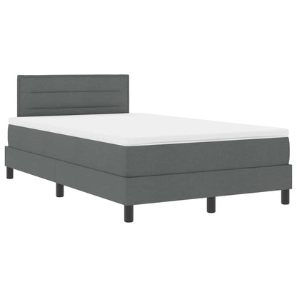 Boxspringbed met matras Donkergrijs 120 x 190 cm Stof