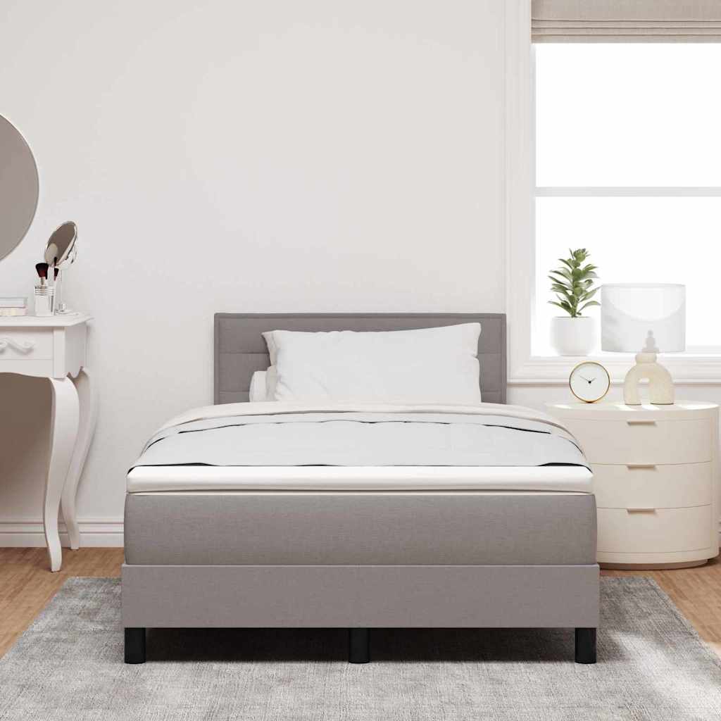 Boxspringbed met matras met hoofdeinde Taupe 120 x 190 cm Stof
