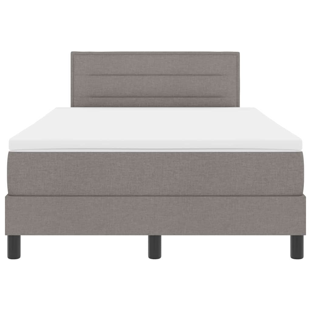 Boxspringbed met matras met hoofdeinde Taupe 120 x 190 cm Stof
