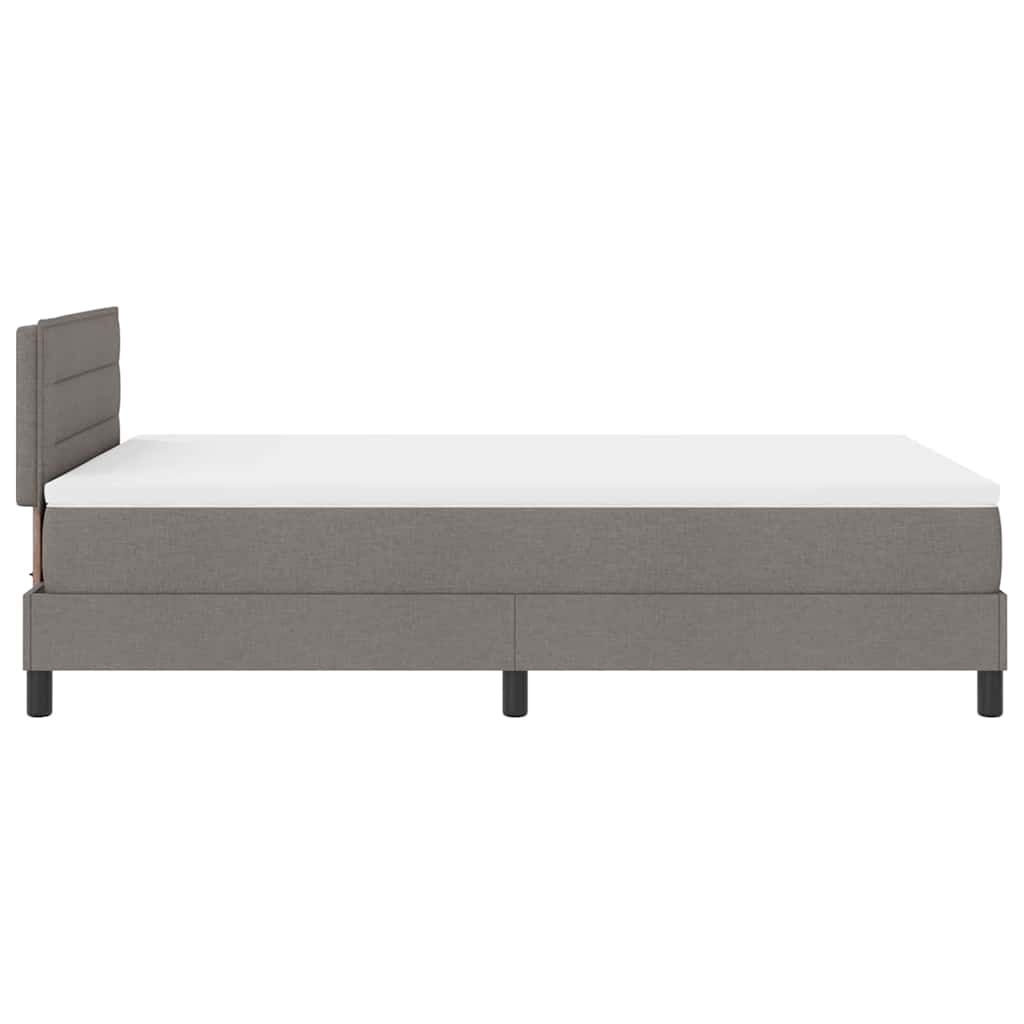 Boxspringbed met matras met hoofdeinde Taupe 120 x 190 cm Stof
