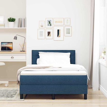 Boxspringbed met matras met hoofdeinde Blauw 120 x 190 cm Stof