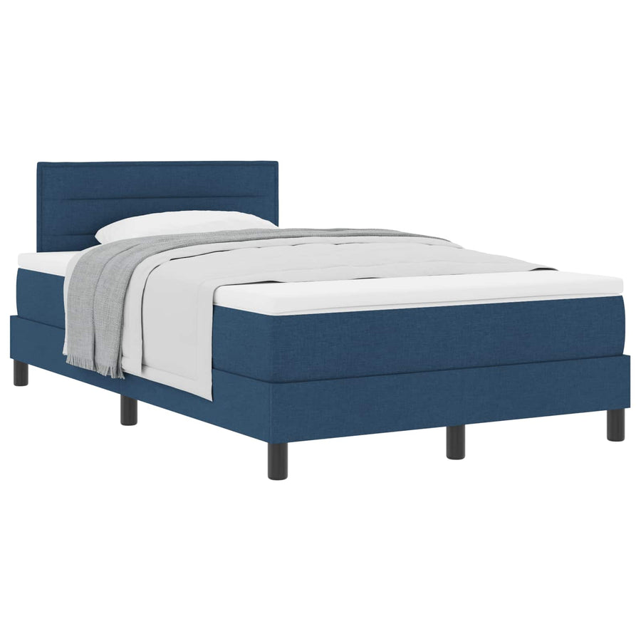Boxspringbed met matras met hoofdeinde Blauw 120 x 190 cm Stof