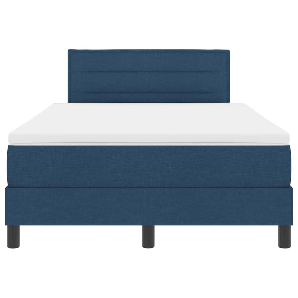 Boxspringbed met matras met hoofdeinde Blauw 120 x 190 cm Stof