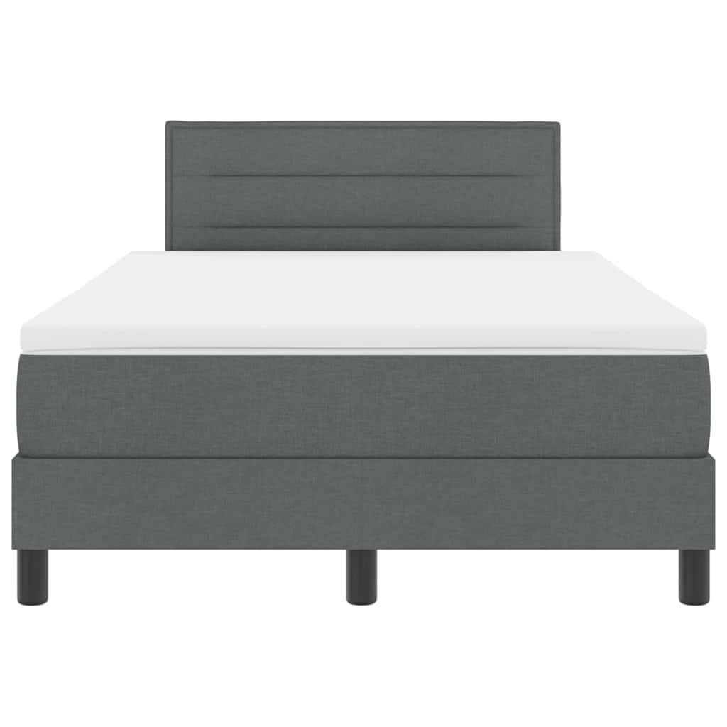 Boxspringbed met matras Donkergrijs 120 x 200 cm Stof