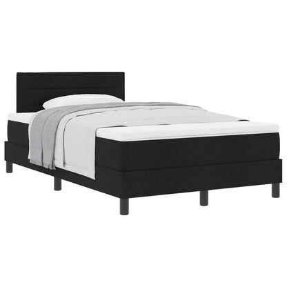 Boxspringbed met matras met hoofdeinde Zwart 120 x 200 cm Stof