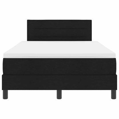 Boxspringbed met matras met hoofdeinde Zwart 120 x 200 cm Stof