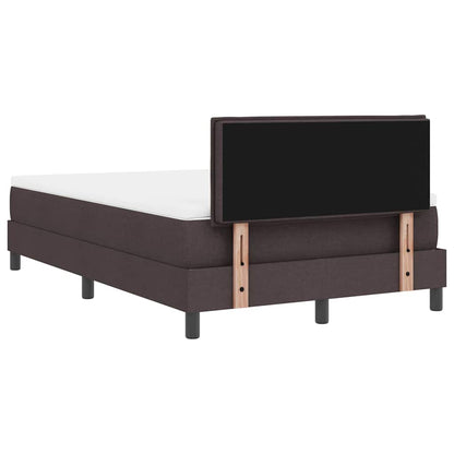 Boxspringbed met hoofdeinde Donkerbruin 120 x 200 cm Stof