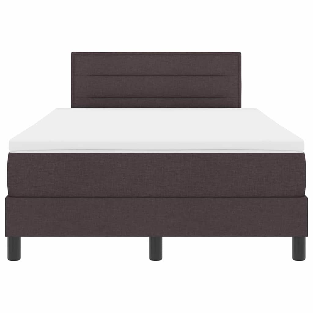 Boxspringbed met hoofdeinde Donkerbruin 120 x 200 cm Stof