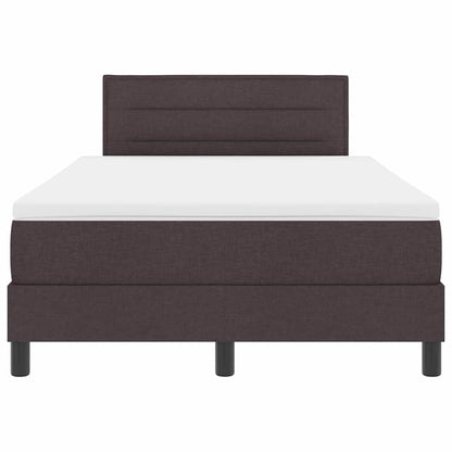 Boxspringbed met hoofdeinde Donkerbruin 120 x 200 cm Stof