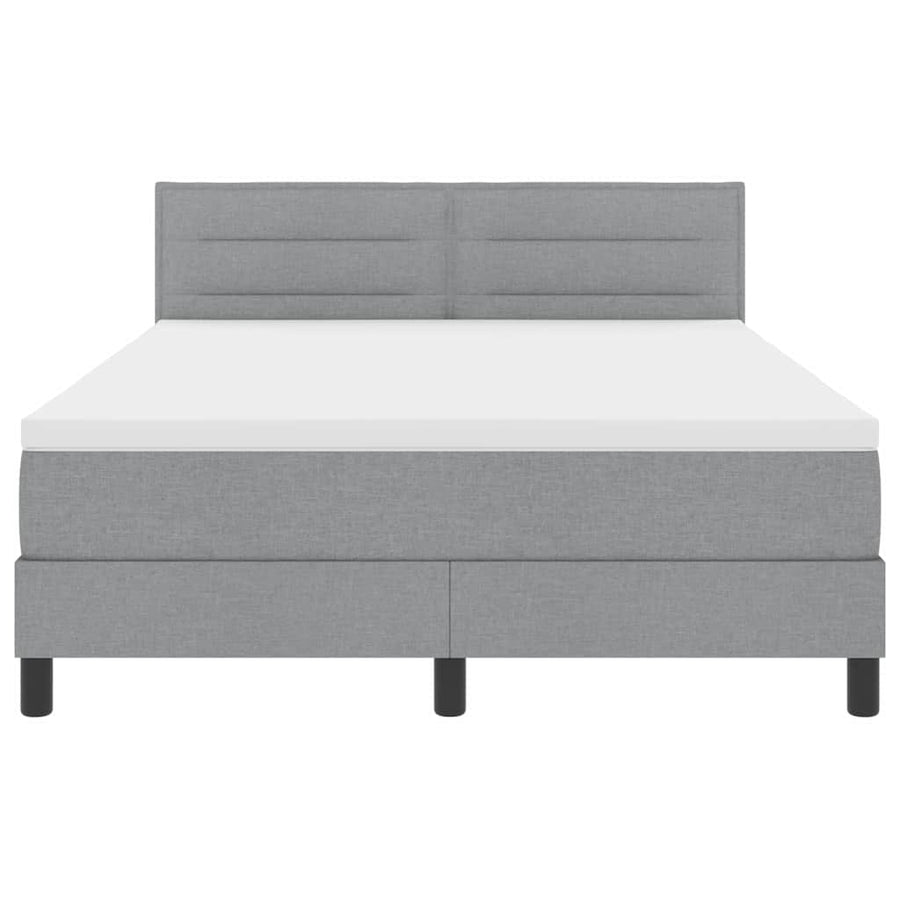 Boxspringbed met matras met matras Lichtgrijs 140 x 190 cm Stof