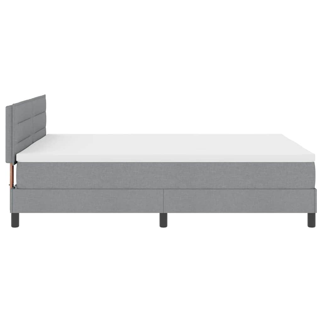 Boxspringbed met matras met matras Lichtgrijs 140 x 190 cm Stof