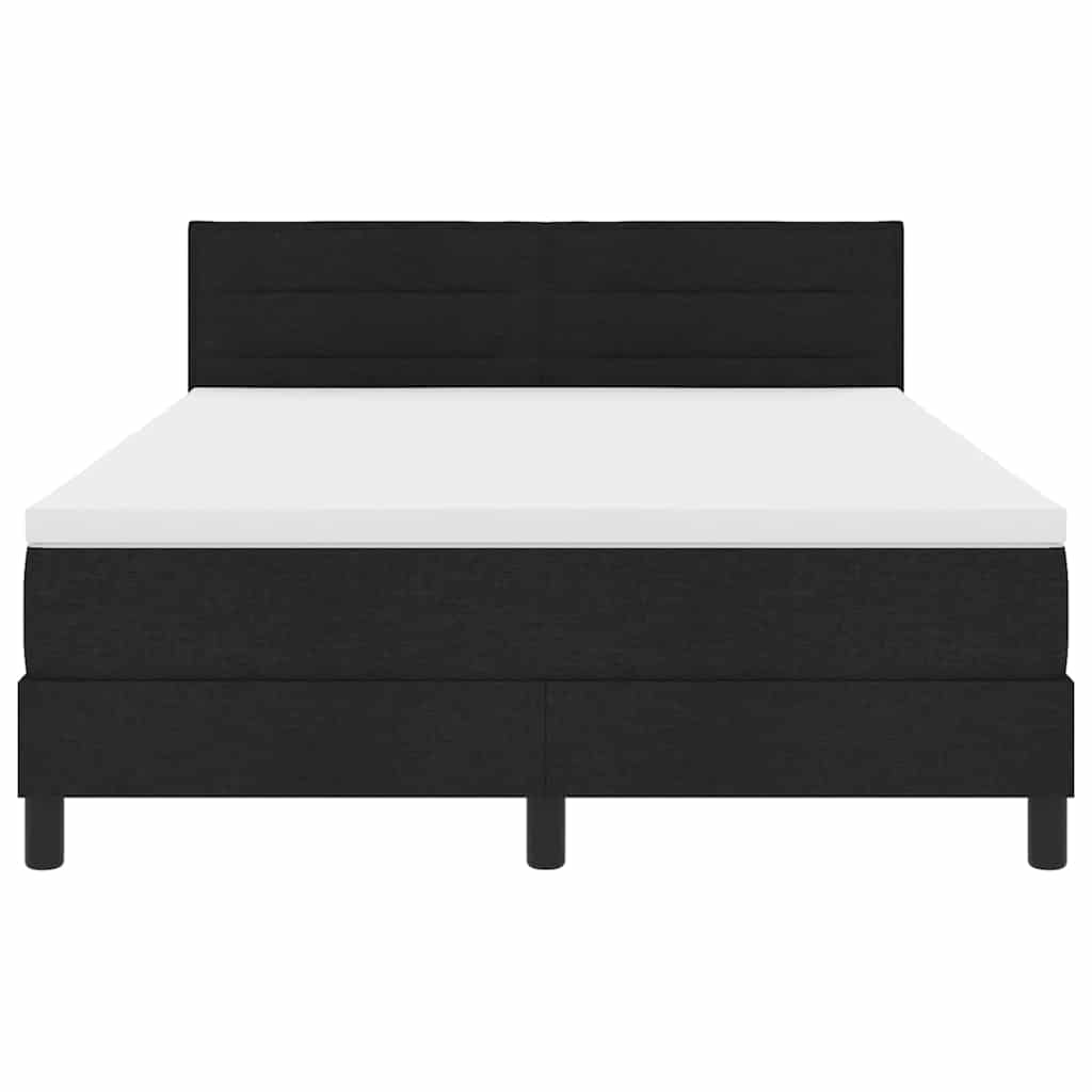 Boxspringbed met matras met matras Zwart 140 x 190 cm Stof