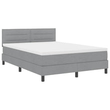 Boxspringbed met matras met matras Lichtgrijs 140 x 200 cm Stof