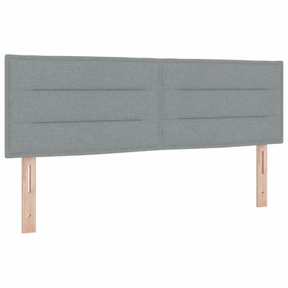 Boxspringbed met matras met matras Lichtgrijs 140 x 200 cm Stof