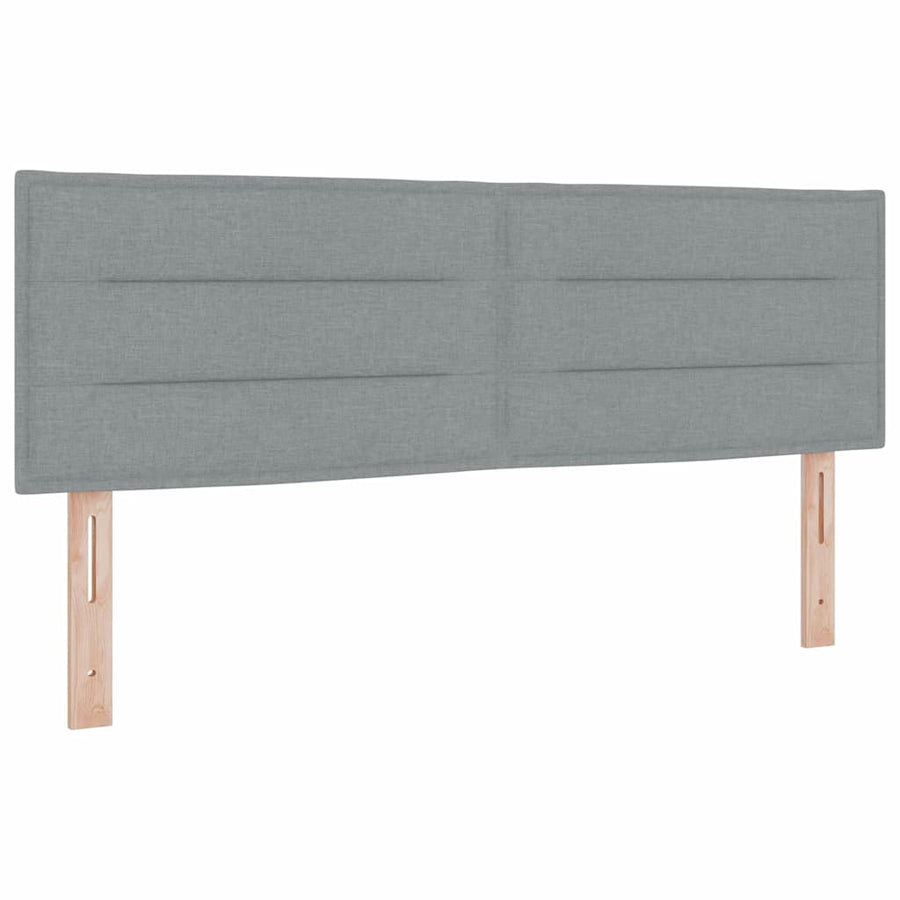 Boxspringbed met matras met matras Lichtgrijs 140 x 200 cm Stof