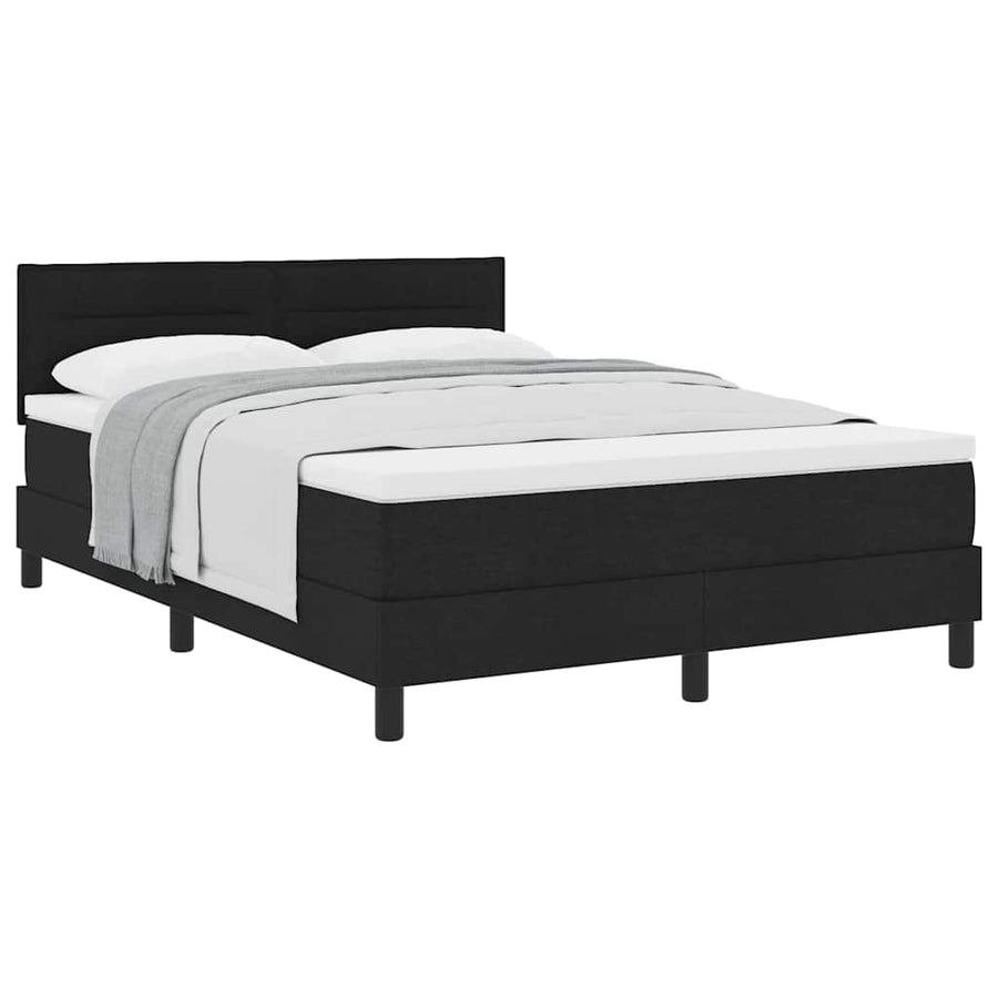 Boxspringbed met matras met matras Zwart 140 x 200 cm Stof