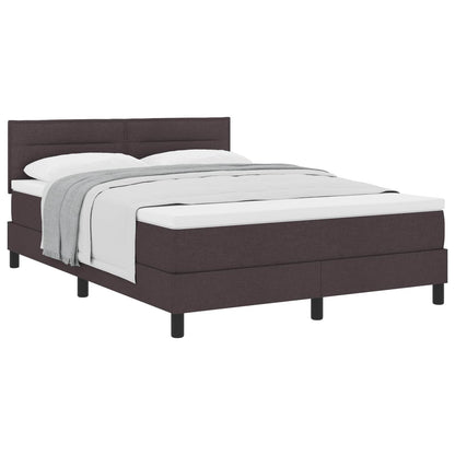Boxspringbed met hoofdeinde Donkerbruin 140 x 200 cm Stof