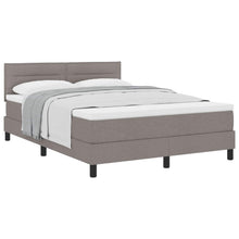 Boxspringbed met matras met hoofdeinde Taupe 140 x 200 cm Stof