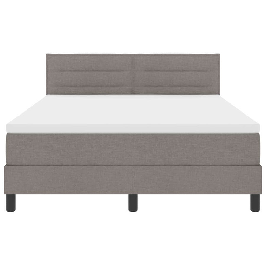 Boxspringbed met matras met hoofdeinde Taupe 140 x 200 cm Stof