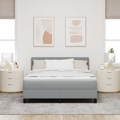 Boxspringbed met matras met matras Lichtgrijs 160 x 200 cm Stof