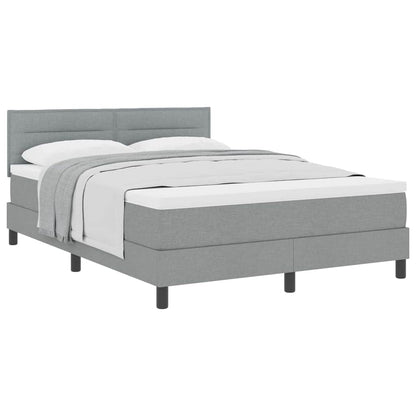 Boxspringbed met matras met matras Lichtgrijs 160 x 200 cm Stof
