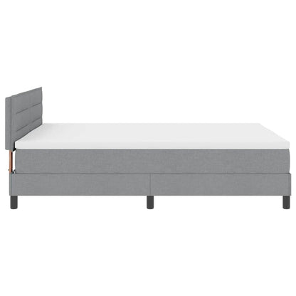 Boxspringbed met matras met matras Lichtgrijs 160 x 200 cm Stof