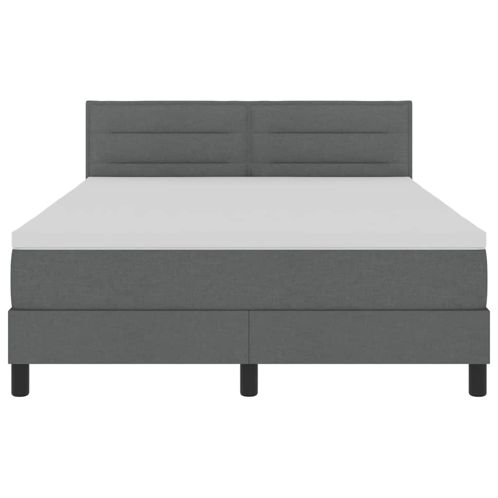 Boxspringbed met matras Donkergrijs 160 x 200 cm Stof