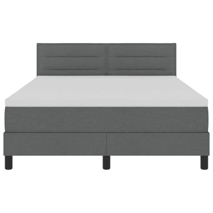 Boxspringbed met matras Donkergrijs 160 x 200 cm Stof