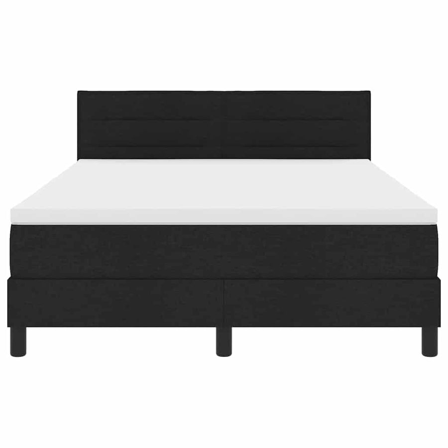Boxspringbed met matras met matras Zwart 160 x 200 cm Stof