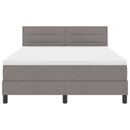 Boxspringbed met matras met hoofdeinde Taupe 160 x 200 cm Stof