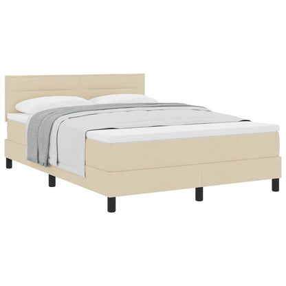 Boxspringbed met matras met matras Crème 160 x 200 cm Stof
