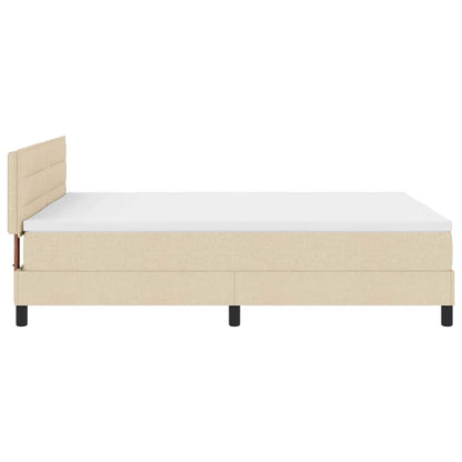 Boxspringbed met matras met matras Crème 160 x 200 cm Stof