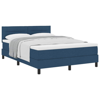 Boxspringbed met kussen met hoofdeinde Blauw 160 x 200 cm Stof