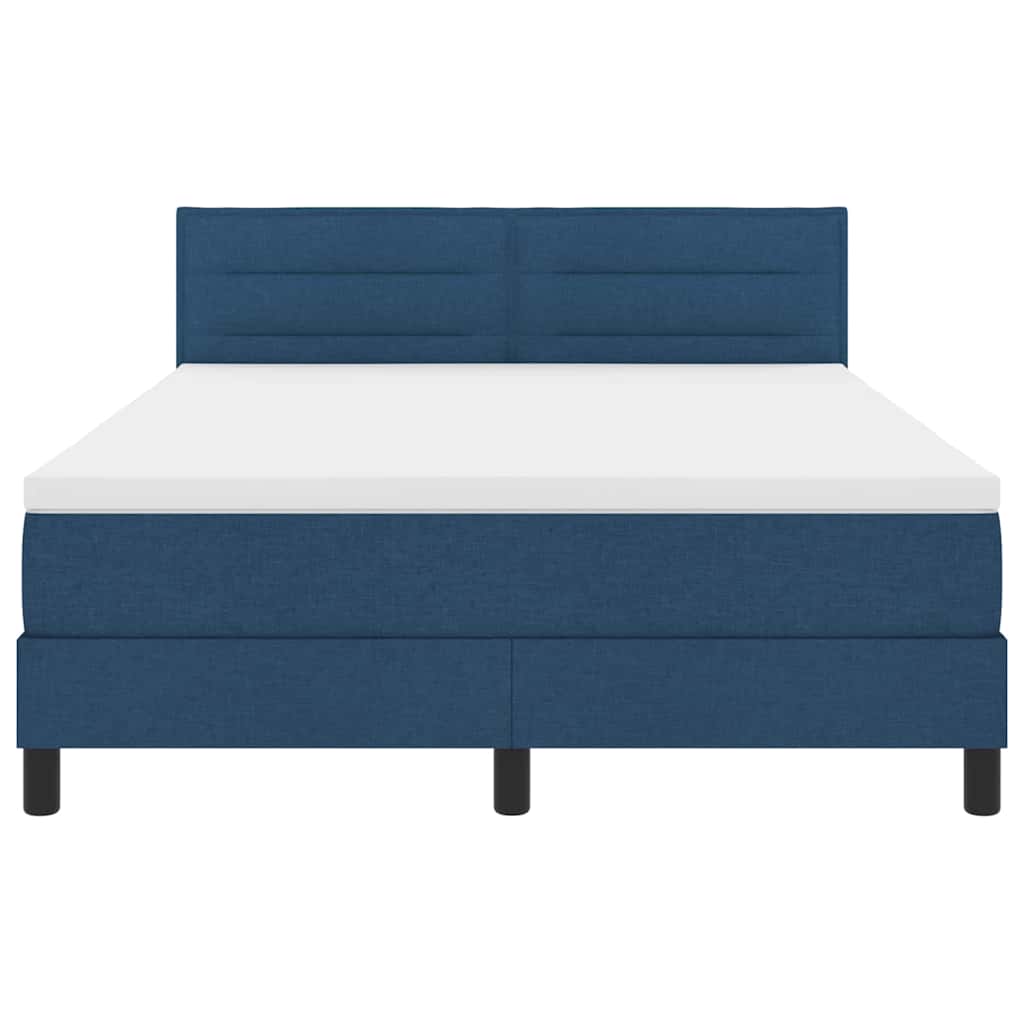 Boxspringbed met kussen met hoofdeinde Blauw 160 x 200 cm Stof